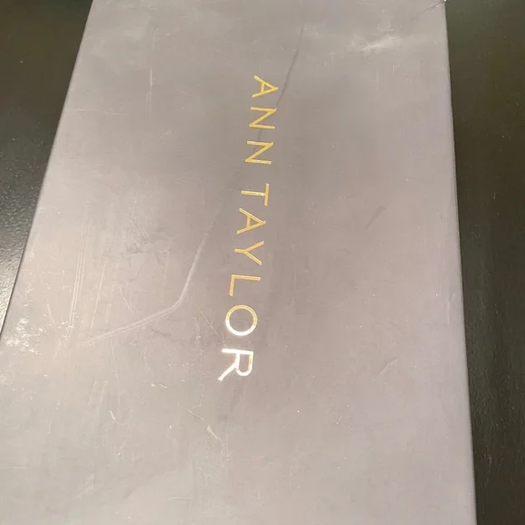 Ann Taylor Black Suede Block Heel with Crystal Detail - Size 9 - Picture 5 of 11